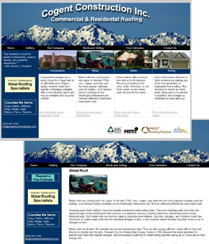 Website of Cogent Construction Inc